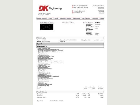 FERRARI TESTAROSSA COUPE 2dr for sale UK - Slide 3